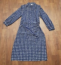 Pierre Balmain Kleid | 70er Jahre Vintage Balmain Navy Printed Smock Dress One Size