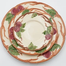 Franciscan Apple USA California Dinner Plate Salad Plate Bread Plate Set CHIPPED