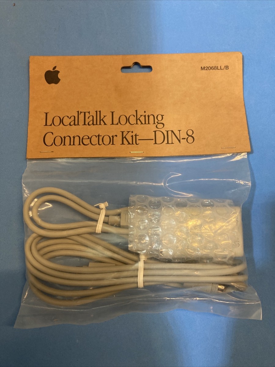 New Apple Macintosh LocalTalk Locking Connector Kit - DIN-8