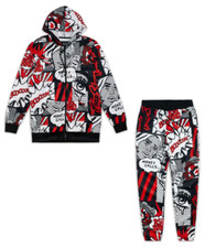 Reason Mens Tracksuit Set 2 Piece Set Money Calls Comic Print Size Large