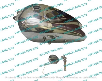 BSA Q8 EMPIRE STAR CHROME GAS TANK 1936 VINTAGE MODEL with cap & tap / FIT FOR
