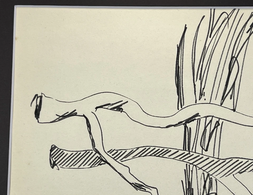 "De colección Cacatúa con cresta en dibujo de árbol 11x14"" Elise Speights arte popular boceto a tinta" Foto 4 de 4