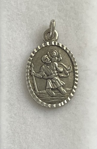 Vintage Creed Sterling Silver 3D St Christopher Pendant