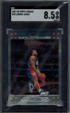 2007-08 Topps Chrome #23 LeBron James SGC 8.5 NM-MT+ Sweet iconic chrome!