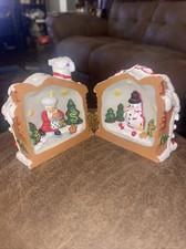 Vintage Open Up Gingerbread House Scene Figurine Christmas Original Packaging