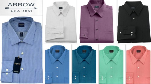 Camisa Vestir Hombre Arrow Regular Clásico Fit Cuidado Manga Larga | eBay