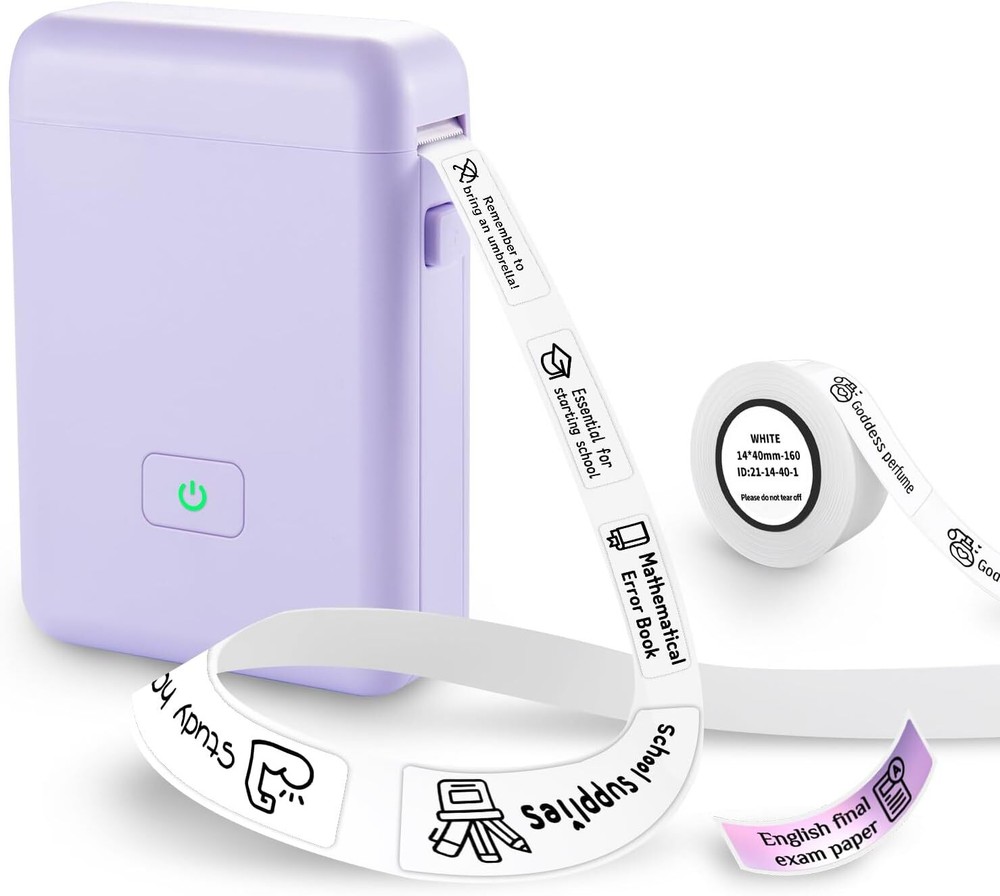 Portable Bluetooth Label Maker HP2 with Tape for Home and Office Organization
