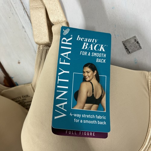 Vanity Fair Beautiful Benefits Contour Back Smoother Bra 76380 Size 42DD Beige - Picture 5 of 12