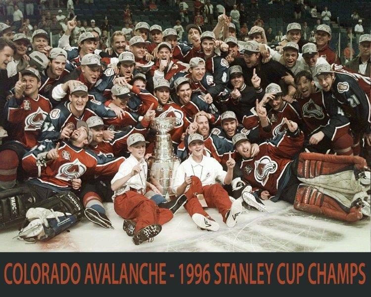 COLORADO AVALANCHE 1996 Stanley Cup Champions Glossy 8 x 10 Photo