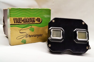 Vintage Sawyers View-Master 3D Viewer Black Original 1950s Stereoscope 6 discs