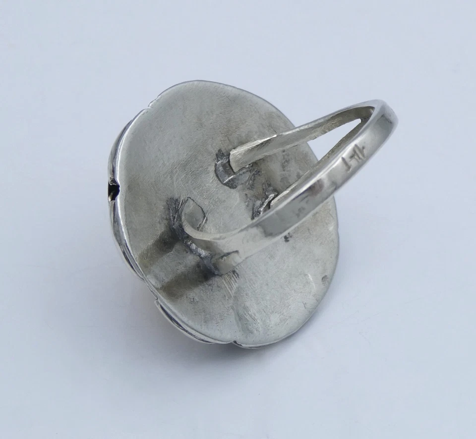 Vintage Damenring mit Bernstein 800er Silber - 57 (18,1 mm Ø) - Bild 3 von 4