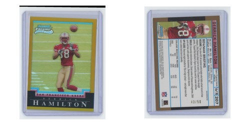 2004 Bowman Chrome Gold Refractors Derrick Hamilton 43/50 #207 - Picture 3 of 3