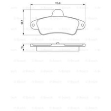 BOSCH Bremsbelagsatz Scheibenbremse Hinten für Ford Mondeo I Turnier 1.8i 16V