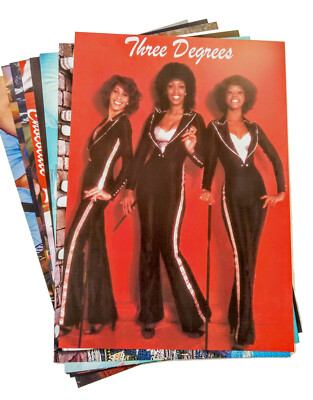 70er Jahre Party Deko 10er Pack 70er Jahre Sterne und Bands, Disco Poster DIN A4 