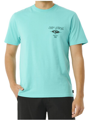  kurzärmeliges T-Shirt Rip Curl Fade Out Icon Aqua Herren