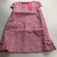 Lilly Pulitzer Pink Palms Little Lilly Short Sleeve Dress Size 10