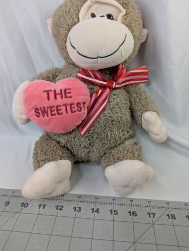Dan Dee Brown Monkey Plush Chimp The Sweetest Heart 14 Inch Stuffed Animal Toy - Picture 4 of 10