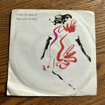 Chris de Burgh   The Lady in Red 7'' Single Record 1986 A&M Pop Rock 45 RPM
