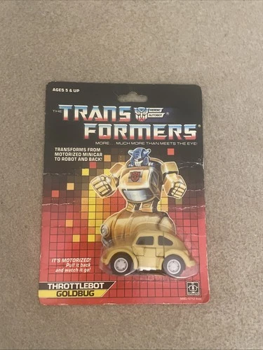 VINTAGE G1 Goldbug Throttlebot NEW MOC 1987  Transformers Figure