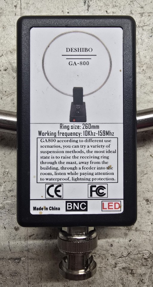 GA-800 Active Loop Shortwave Antenna Portable HAM Radio 10kHz to 159MHz ...