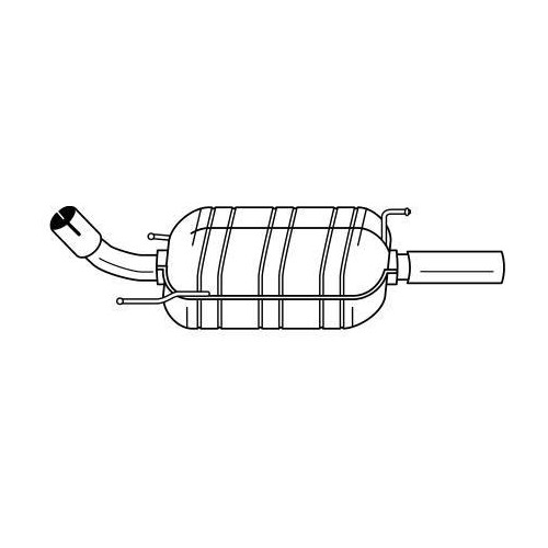 Silencieux arrière Sigam 26636 pour Ford en acier aluminisé