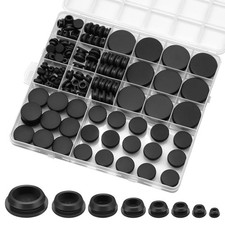 125PCS Rubber Plugs for Round Holes Black Rubber Hole Plugs Assorted Sizes