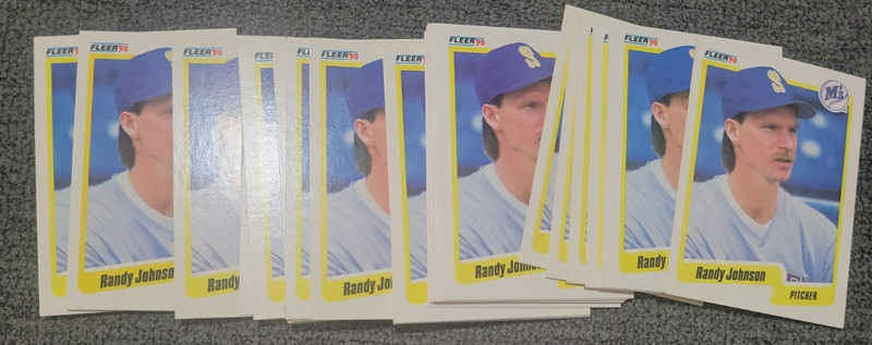 1990 Fleer 518 Randy Johnson Lot (30)  HOF Mariners 2nd Year NM