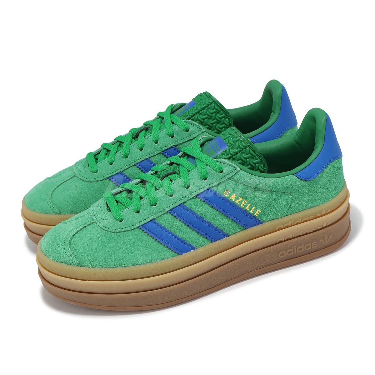 adidas Originals Gazelle Bold W Green Blue Gum Women Casual