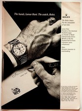 Rolex Print Advertisement 8x11 Lamar Hunt 1979 Vintage Watch Ad