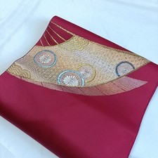 Obi Kimono Nyankotei pure silpurple floral pattern