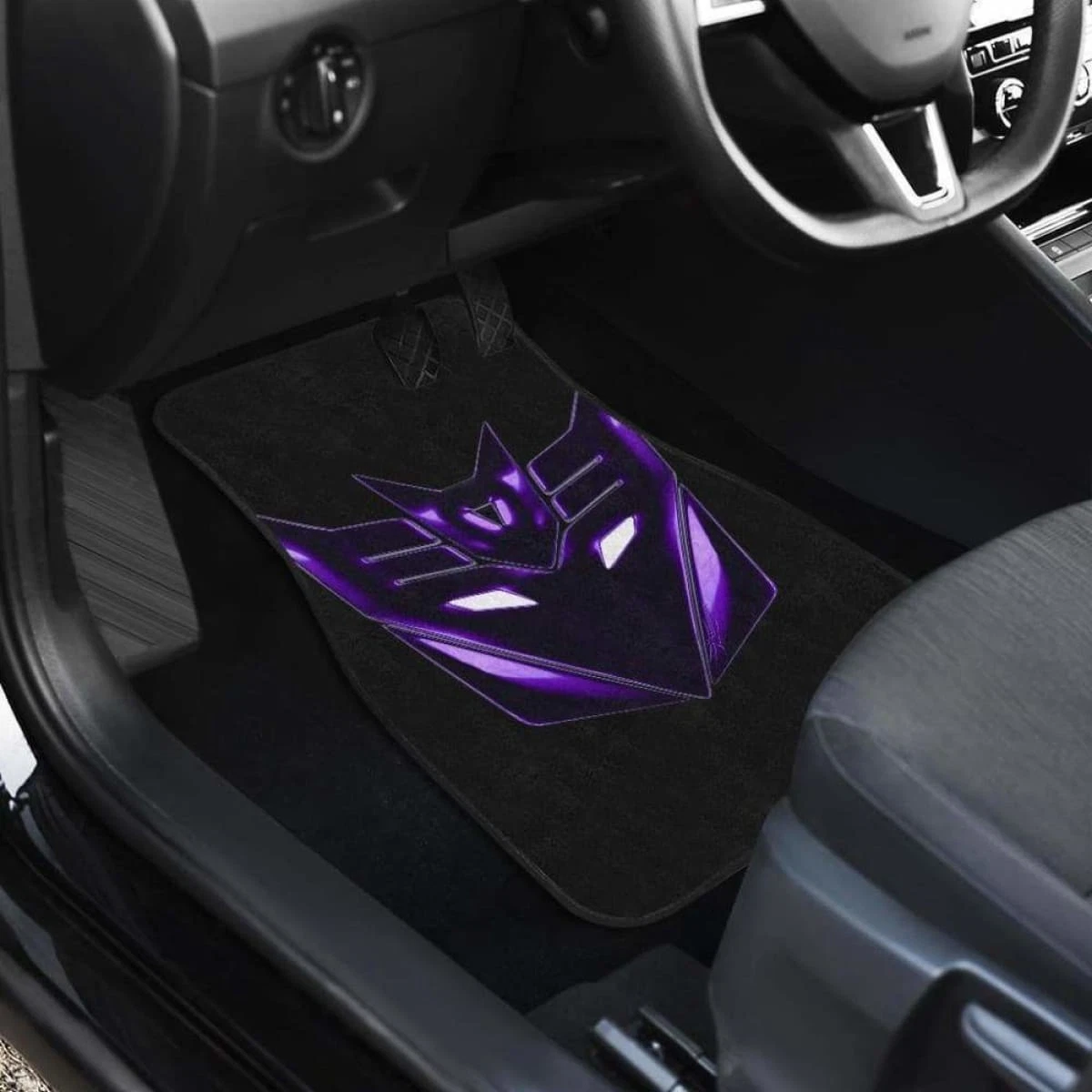 Transformers Decepticon Logo Front and Rear Car Floor Mats Universal Fit