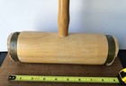 Vtg Alvin Wooden Croquet Mallet Brass Wrapped Heads Pre-owned Rare 37” — photo 4