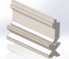 Press Brake  Punch & 4 Way Die Combo x  16" lg  , Similar to Riteway # 29 Die