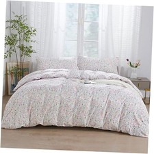 King Size Pink Iris Floral Duvet Cover Botanical King 104"x90" Iris Pink