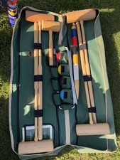 Jaques of London Croquet Set for 4 Players in Good Condition with Broken Strap