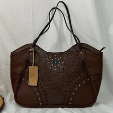 Canyon Sky Southwestern Style handbag faux leather with turquoise & silver studs