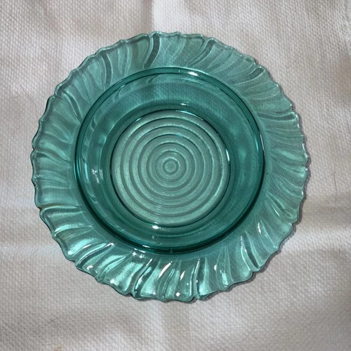 Jeannette Depression Glass Ultramarine Petal Swirl Butter Dish Bottom Base 1930
