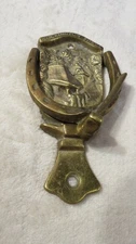 Brass Horse Blacksmith Forge Door Knocker Equestrian Shoe  FROM ENGLAND 5"