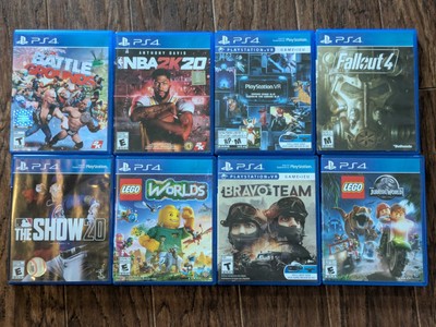 (8 Games Total) Fallout 4 NBA MLB Lego Bravo Team Etc  Sony PlayStation 4 PS4 VR