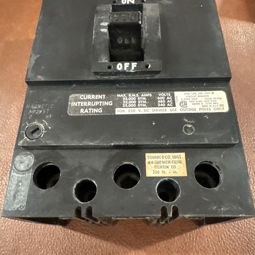SQUARE D KAL36225 CIRCUIT BREAKER 225A 600V 3-POLE 225 AMP - Picture 2 of 10