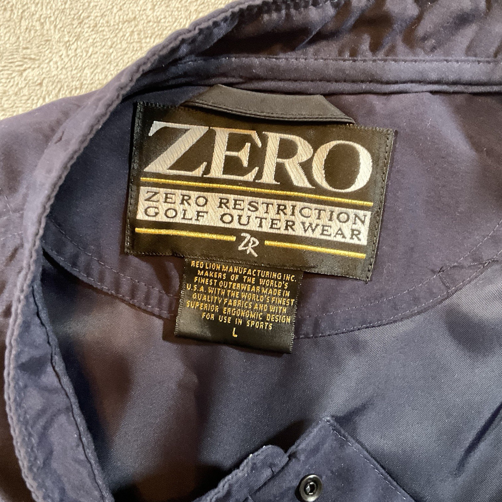 Zero Restriction Vest Mens Large Golf Windbreaker Jacket Coat Vintage ZR Adult L