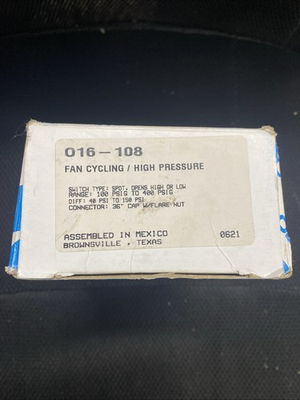 #ad #ad RANCO 016 108 FAN CYCLING HIGH PRESSURE SWITCH $100.00