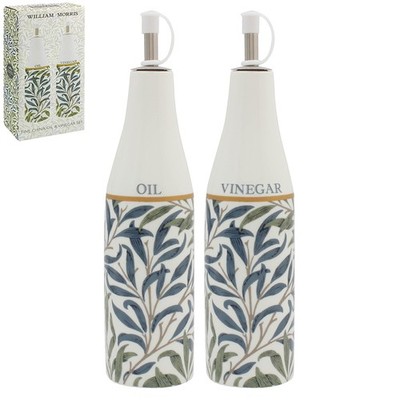 Öl & Essig Flasche Set William Morris Willow Bough Floral Küche Geschenkset