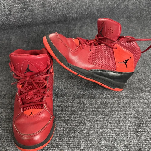 Jordan 2014 Nike Scarpe Sneakers Rosso Nero Ragazzo Bambini Taglia 13C 705892 607