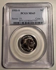 1931-S Buffalo Nickel PCGS MS-65 - Beautiful Bluish Toning!