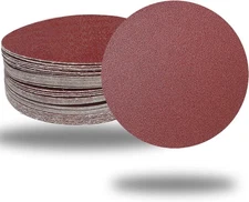 60 PCS 5" PSA Sanding Discs-10 Each of 80, 100, 120, 180,240, 5 inch, Brown 