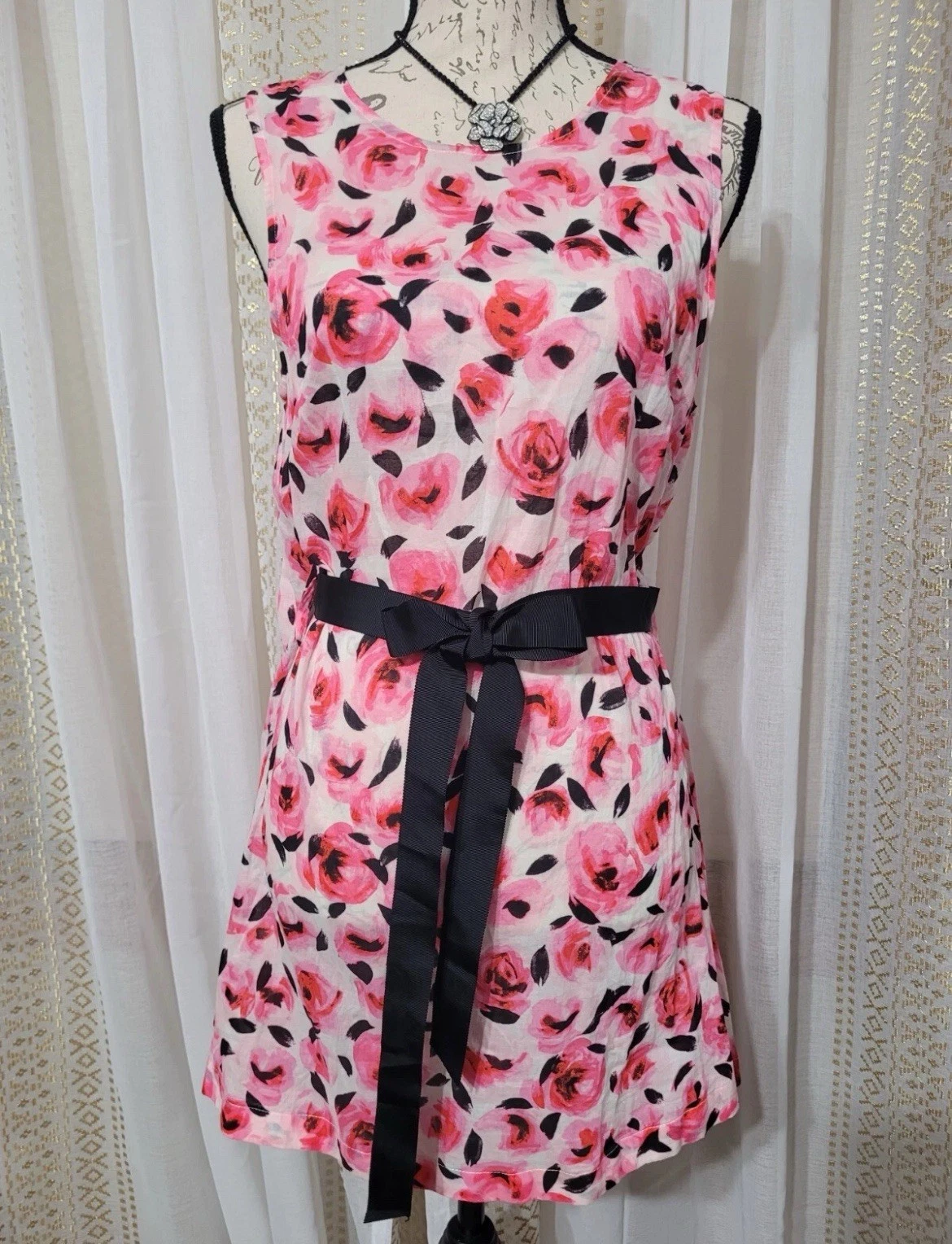 Kate Spade New York rosa Bay of Roses abito tubino donna piccolo copricostume da bagno