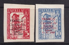 España - 1936 - Tafalla - Edifil 10s/11s - Franco Caudillo de España