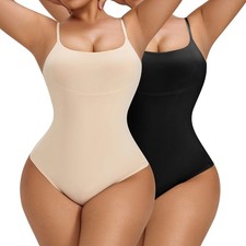 Thong Shapewear Bodysuit for Women Firm Tummy Control Full Body Shaper Girdles