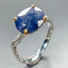 6 ct+ Vnitage Design Blue Sapphire Ring 925 Sterling Silver Size 7 /R463148